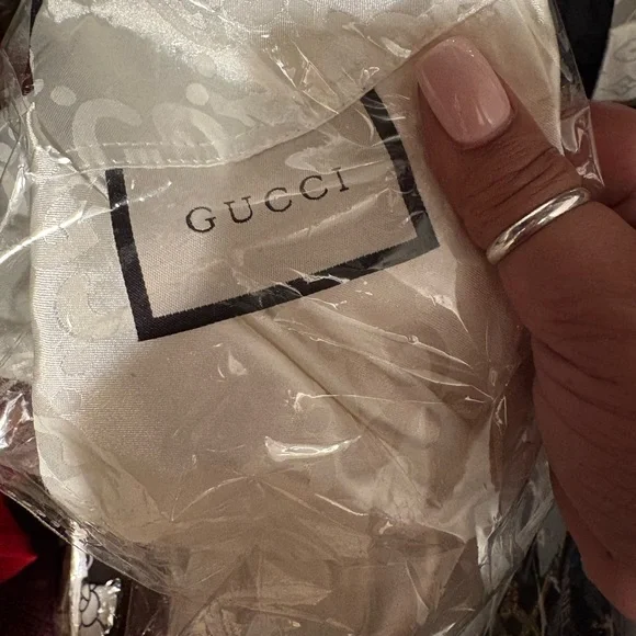 Fashion White Satin Blouse - Picture 2 of 2